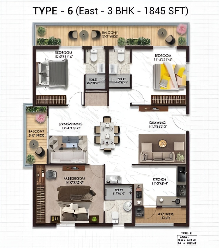 Type 6 premium floor plan